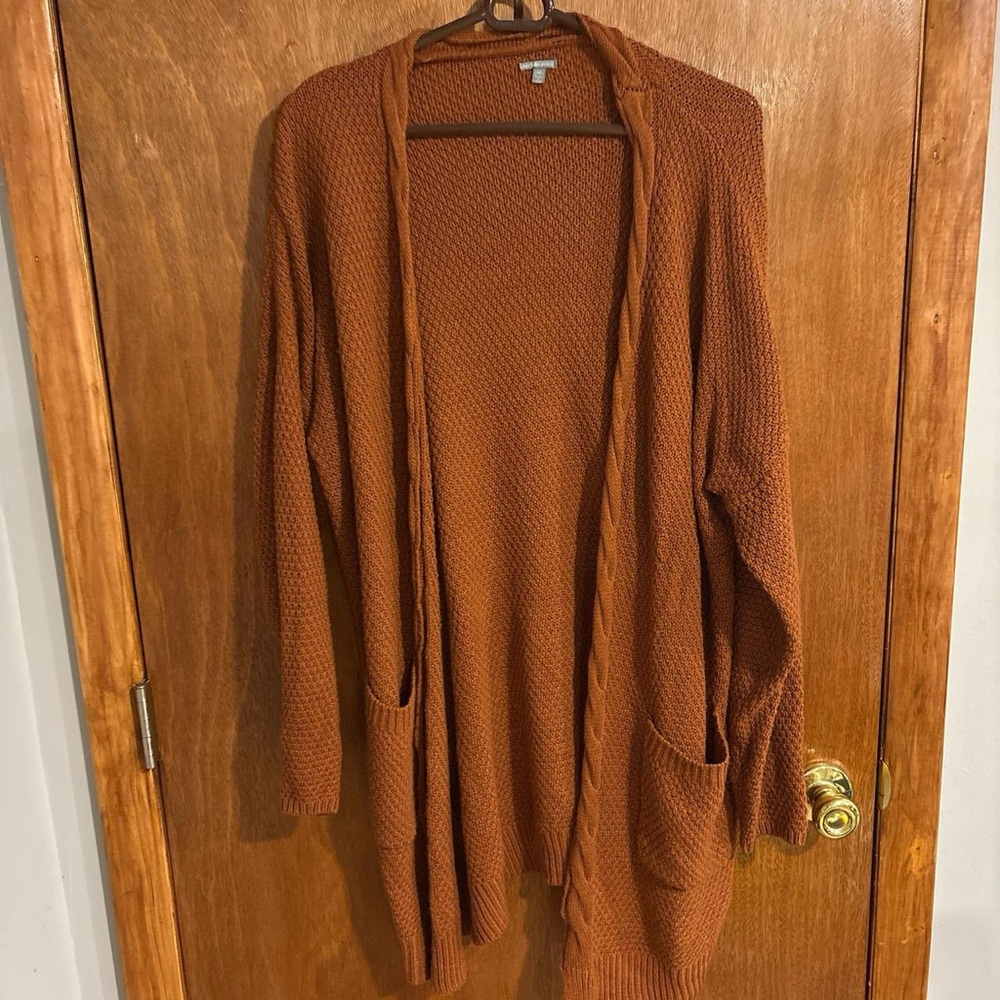 Charlotte Russe Rust Open Front Cardigan